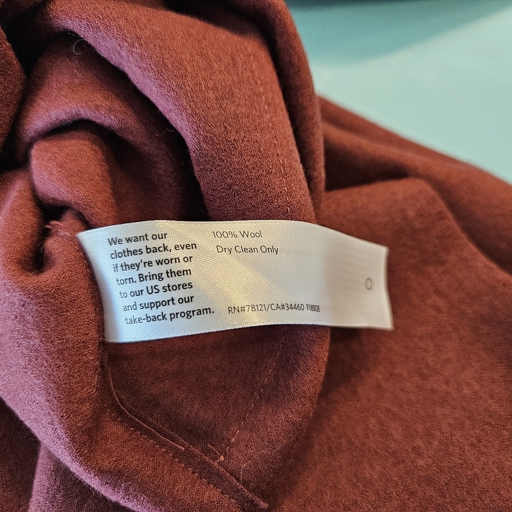Eileen Fisher Boiled wool jersey Jewel Neck Boxy Tunic L NWT Fall Winter - Picture 9 of 9